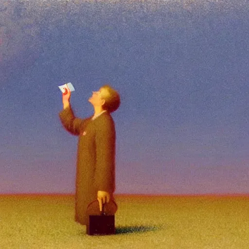 Prompt: A conceptual art. A rip in spacetime. Did this device in his hand open a portal to another dimension or reality?! YouTube by Alphonse Osbert, by Annie Soudain tender