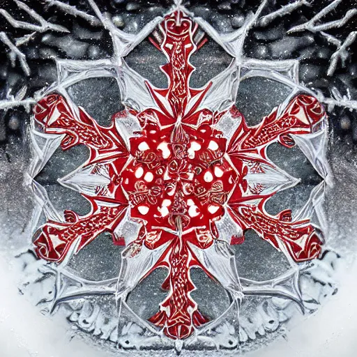 Prompt: Bloody Snowflake , hd, intricate, hyper detailed, award winning, beautiful, 8k, digital art