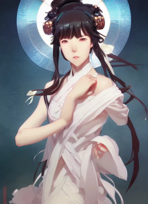 Image similar to luo tianyi and kasane teto, anime style, elegant, highly detailed, digital painting, artstation, concept art, smooth, sharp focus, illustration, art by artgerm and greg rutkowski and alphonse mucha