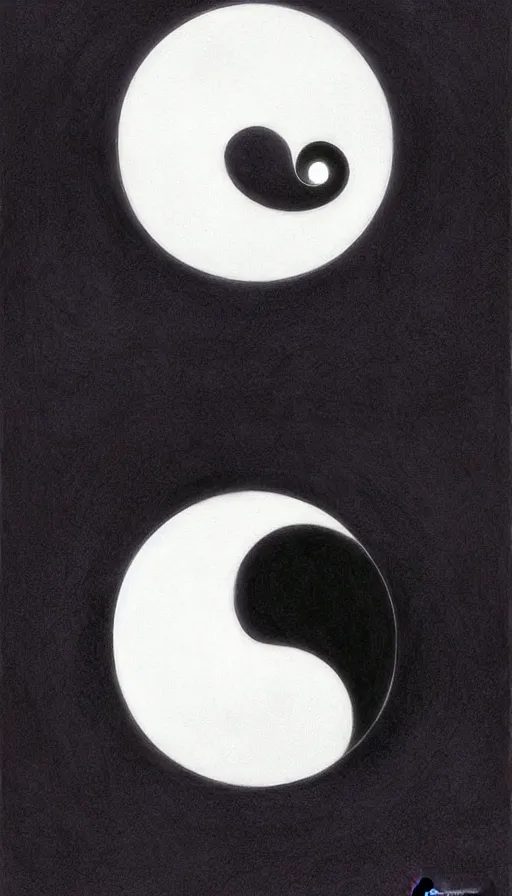 Image similar to Abstract representation of ying Yang concept, by john howe