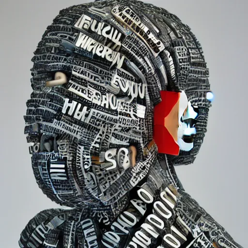 Prompt: intelligence emerging in large language model, artificial intelligence. canon 5 d 5 0 mm lens. lovingly papier - mache