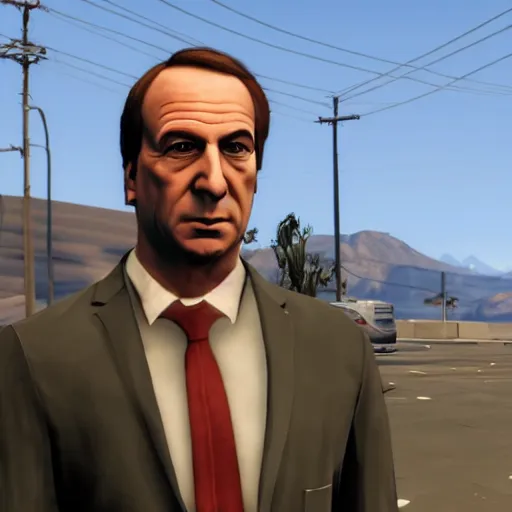 Image similar to saul goodman in gta v