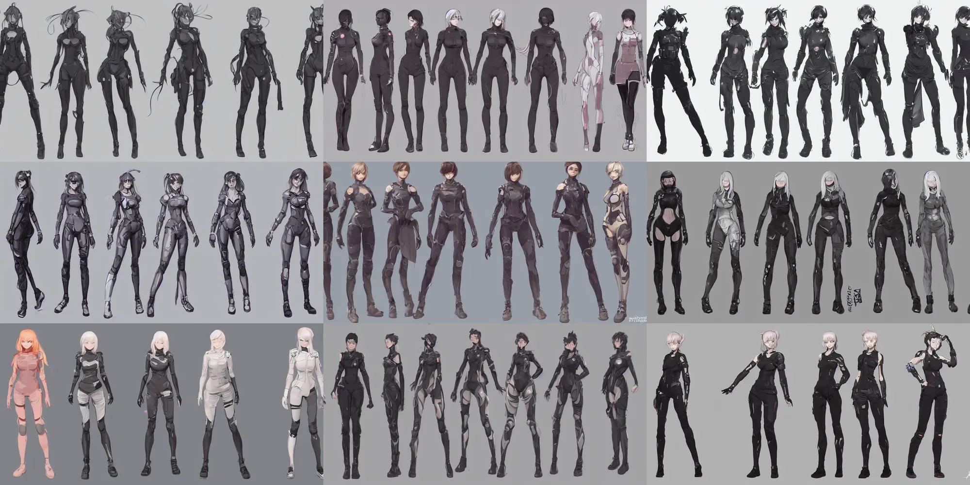 Prompt: detailed full body female character concepts by senior concept artist, wearing dress casual wear futuristic, featured on artstation, anime aesthetic