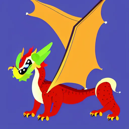 Image similar to vector art of welsh dragon and panda mixed, intercrossed, chimera, adobe illustrator