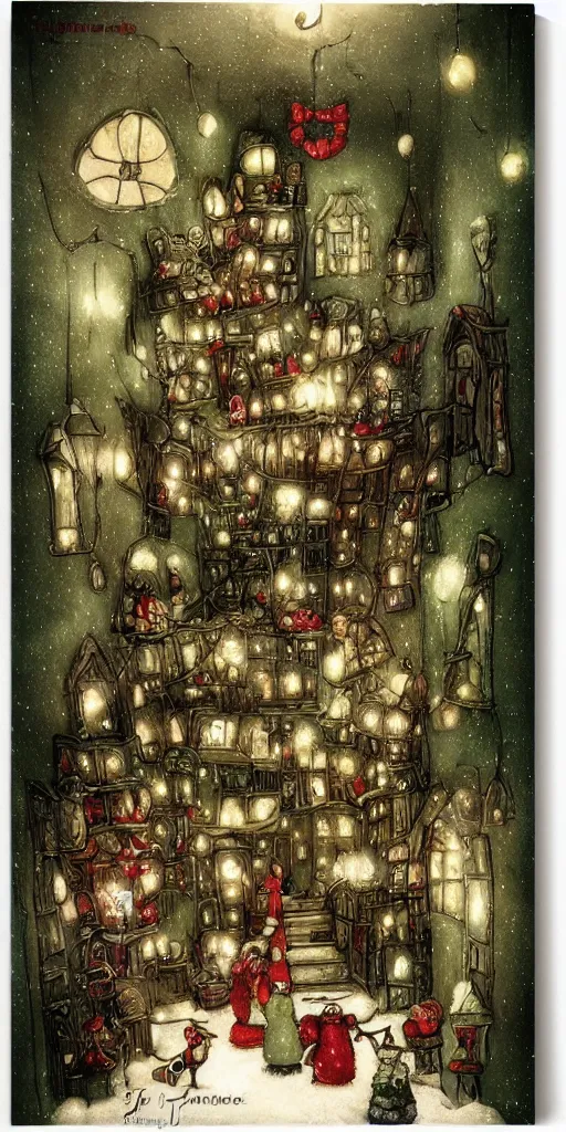 Image similar to an indoor christmas scene by alexander jansson