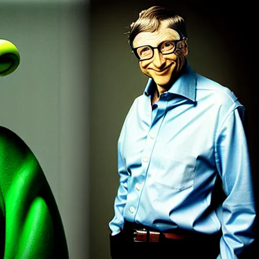 Prompt: uhd candid photo of hyperdetailed bill gates dressed as luigi. correct face, cinematic lighting, photo by annie leibowitz, and steve mccurry.