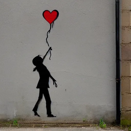 Image similar to artwork by banksy