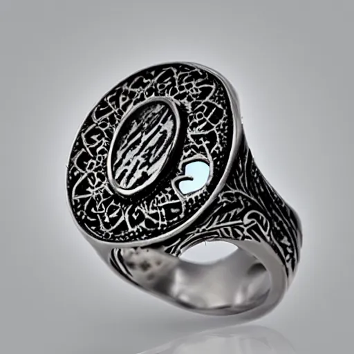 Image similar to ornate ring shaped like a village, product display