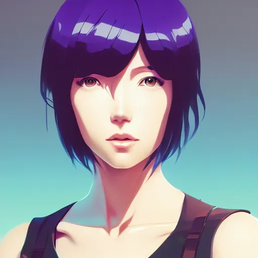 Image similar to a portrait of a beautiful motoko kusanagi, art by ilya kuvshinov and wlop and artgerm and josan gonzalez, digital art, highly detailed, intricate, sharp focus, trending on artstation hq, deviantart, pinterest, unreal engine 5, 4 k uhd image