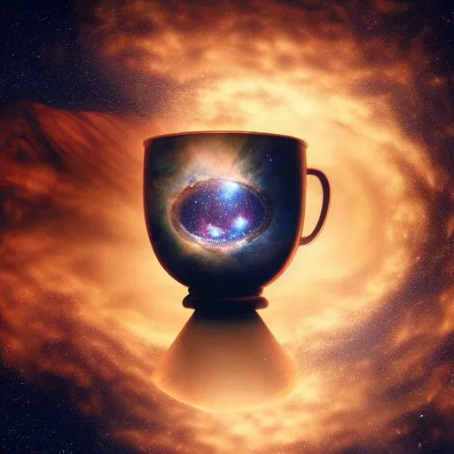 Prompt: a galaxy inside in a cup of coffee, interstellar background, hauntingly beautiful art, trending on artstation, unreal engine fantasy art