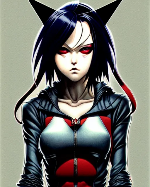 Image similar to portrait Anime Batman DC grunge punk Accurate fine-face, pretty face, realistic shaded Perfect face, fine details. Anime. Gotham gothic realistic shaded lighting by katsuhiro otomo ghost-in-the-shell, magali villeneuve, artgerm, rutkowski Jeremy Lipkin and Giuseppe Dangelico Pino and Michael Garmash and Rob Rey