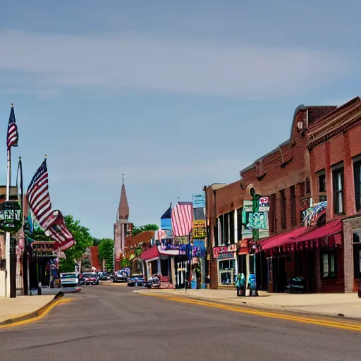 Image similar to A photo of downtown Grinnell, Iowa