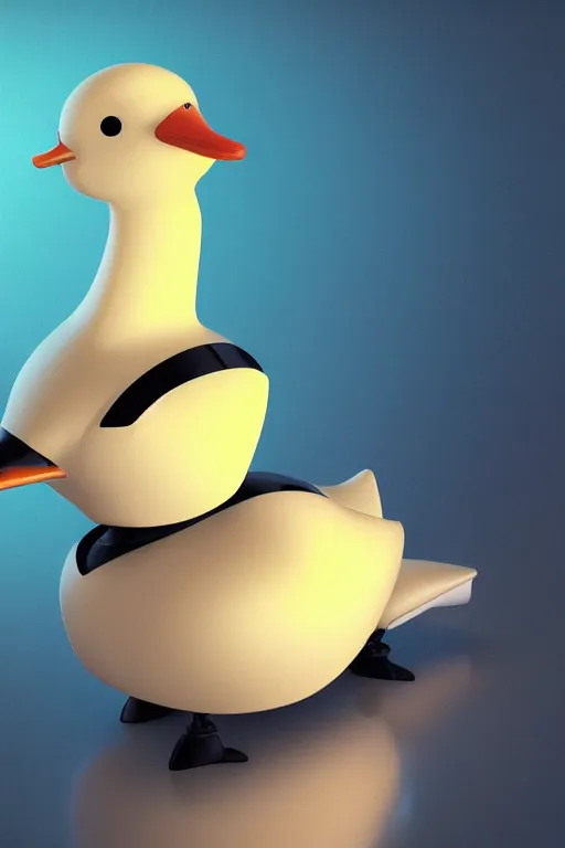 Image similar to robot duck concept, detailed, sharp focus, pastel, intricate, realistic, smooth, volumetric lighting, digital painting, by miyazaki