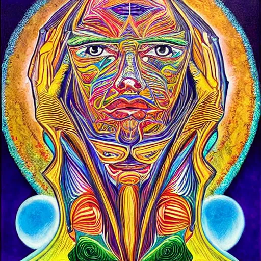 Image similar to art by alex gray