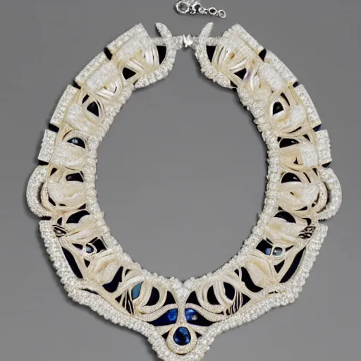 Prompt: necklace jewelry made by rene lalique