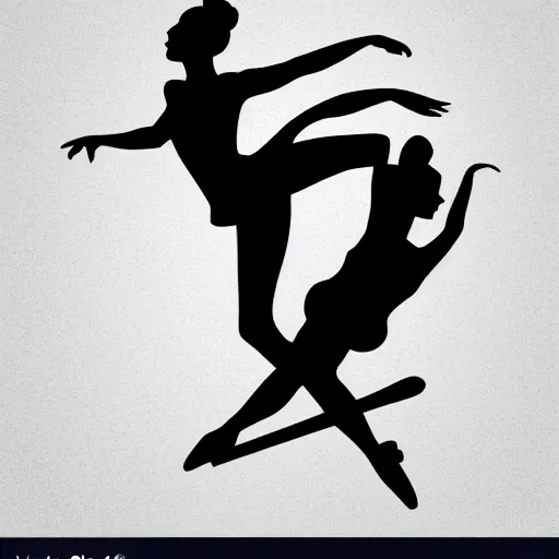 Image similar to ballerina in rushing linebacker pose vector logo, professional sports style, flat colour, svg, professional, sharp edges