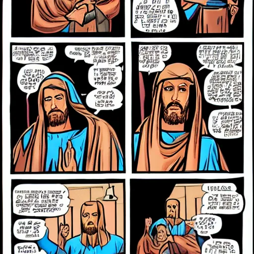 Image similar to special agent jesus, comic