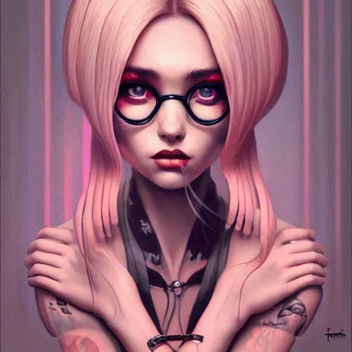 Image similar to lofi portrait, Pixar style, by Tristan Eaton Stanley Artgerm and Tom Bagshaw.