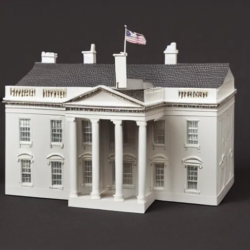 Prompt: white house made of brown cardboard, photographic box fort, hyperdetailed