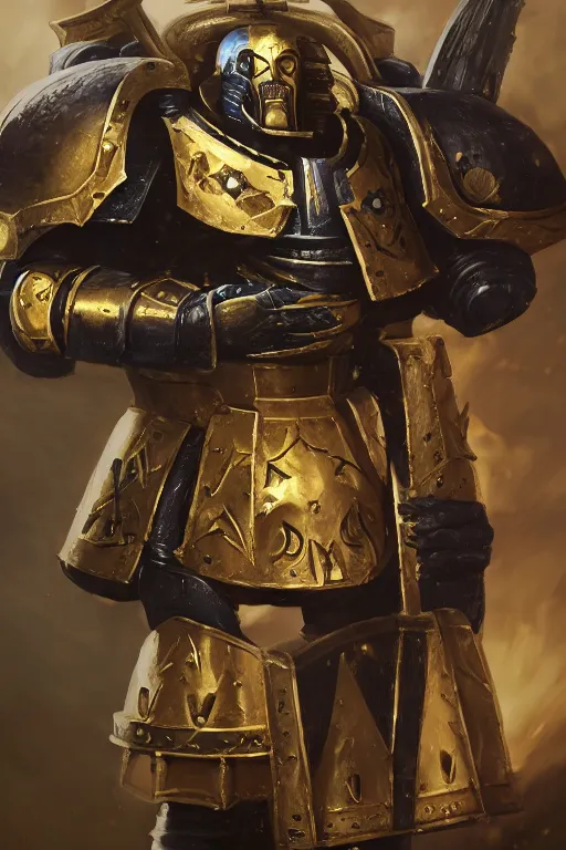 Image similar to armor portrait heros warhammer 4 0 k horus heresy fanart - the primarchs emperor by johannes helgeson animated with vfx concept artist & illustrator global illumination ray tracing hdr fanart arstation zbrush central hardmesh 8 k octane renderer comics stylized