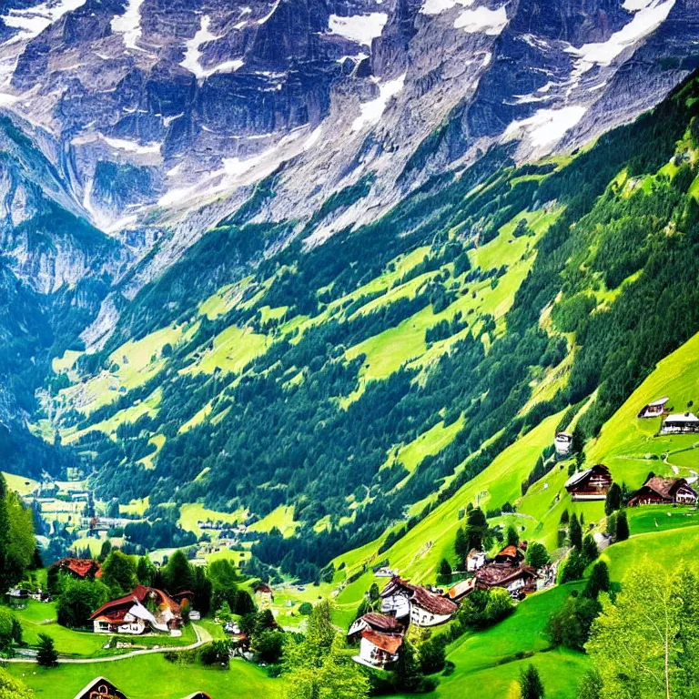 Image similar to Incredible beautiful landscape of Switzerland, stunning.