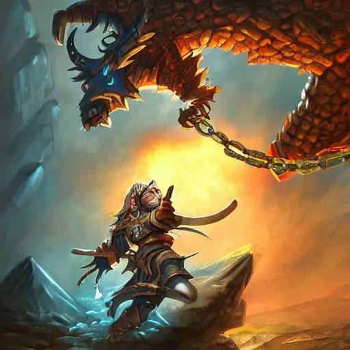 Image similar to a warrior falling into a deadly metal trap door, chained trap door, hearthstone art style, epic fantasy style art, fantasy epic digital art