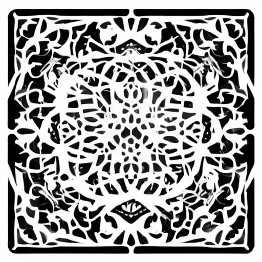 Image similar to vector art panel for cnc plasma, laser, stencil, unique winter design