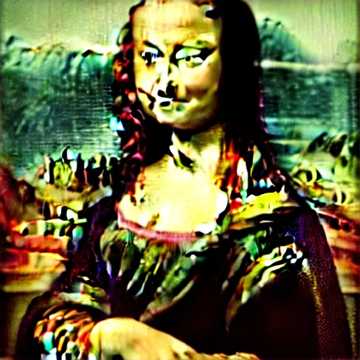 Image similar to the mona lisa painted by van gogh