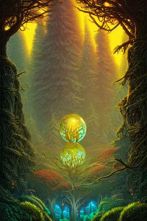 Image similar to fantasy forest. macro. dan mumford beeple. michael cheval. anato finnstark. naomi okubo.