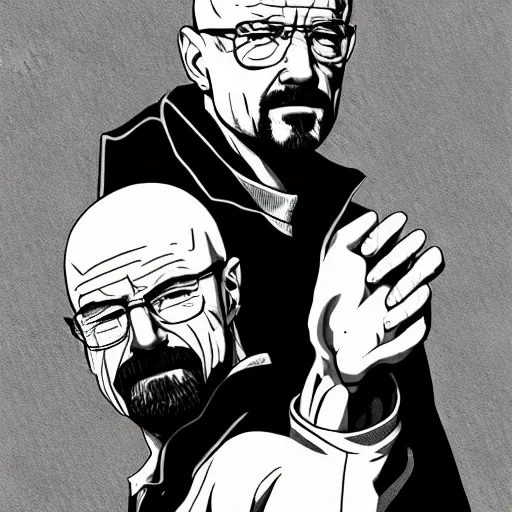 Image similar to Walter White in anime artstyle