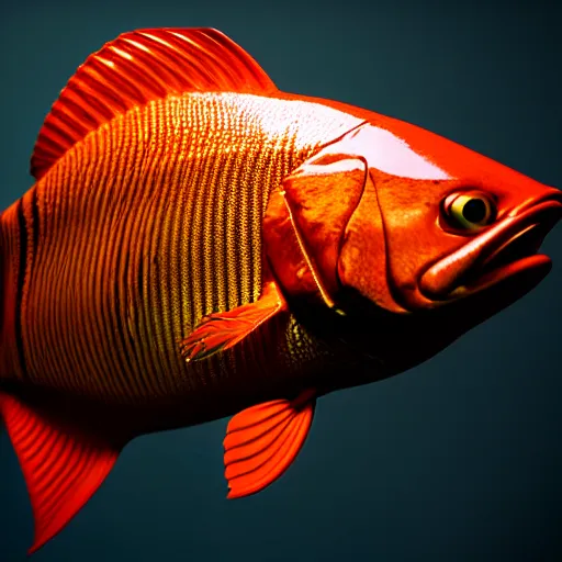 Prompt: fish, octane render, award winning, unreal engine, houdini render, studio light