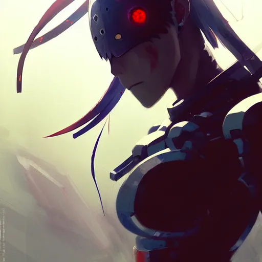 Prompt: cyborg samurai, gapmoe yandere grimdark, trending on pixiv fanbox, painted by greg rutkowski makoto shinkai takashi takeuchi studio ghibli, akihiko yoshida