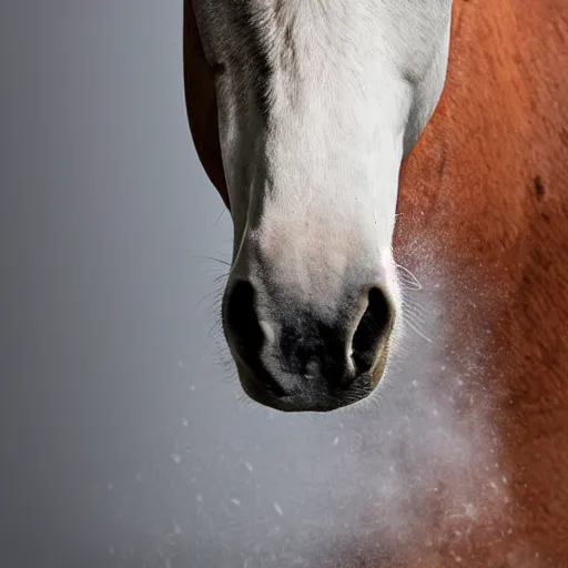 Image similar to horse snorting white powder