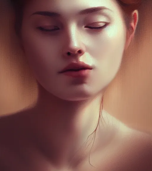 Image similar to portrait of a woman sitting alone with heightened detail, poised, intense emotion, detailed facial expression, detailed surroundings, intricate, elegant, highly detailed, centered, digital painting, artstation, concept art, smooth, sharp focus, illustration, by ( leonardo da vinci ), wlop