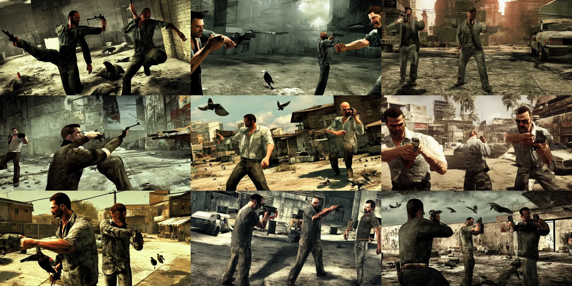 A promo screenshot from Max Payne 4: The Flight of Max, Stable Diffusion