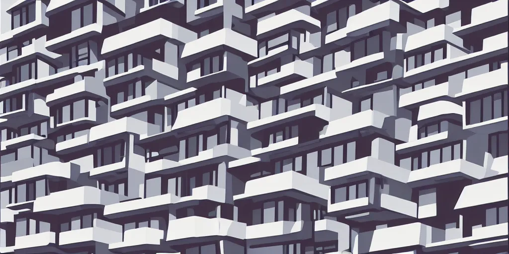 Image similar to habitat'6 7 by kenton nelson, vector art, minimalism,