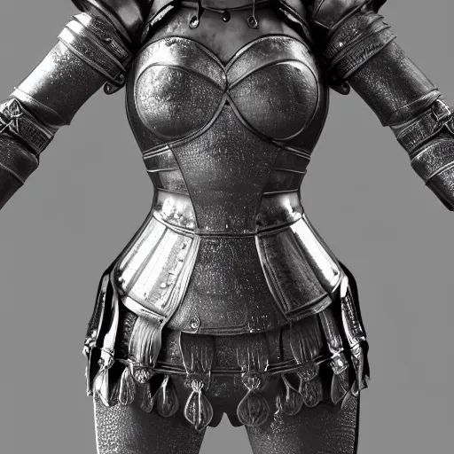 realistic female plate armor