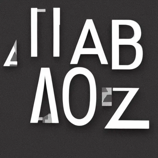 Prompt: the alphabet!! typography, high contrast, layers, helvetica