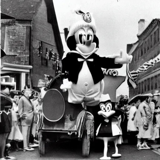 Image similar to Donald Duck at a German parade in 1936