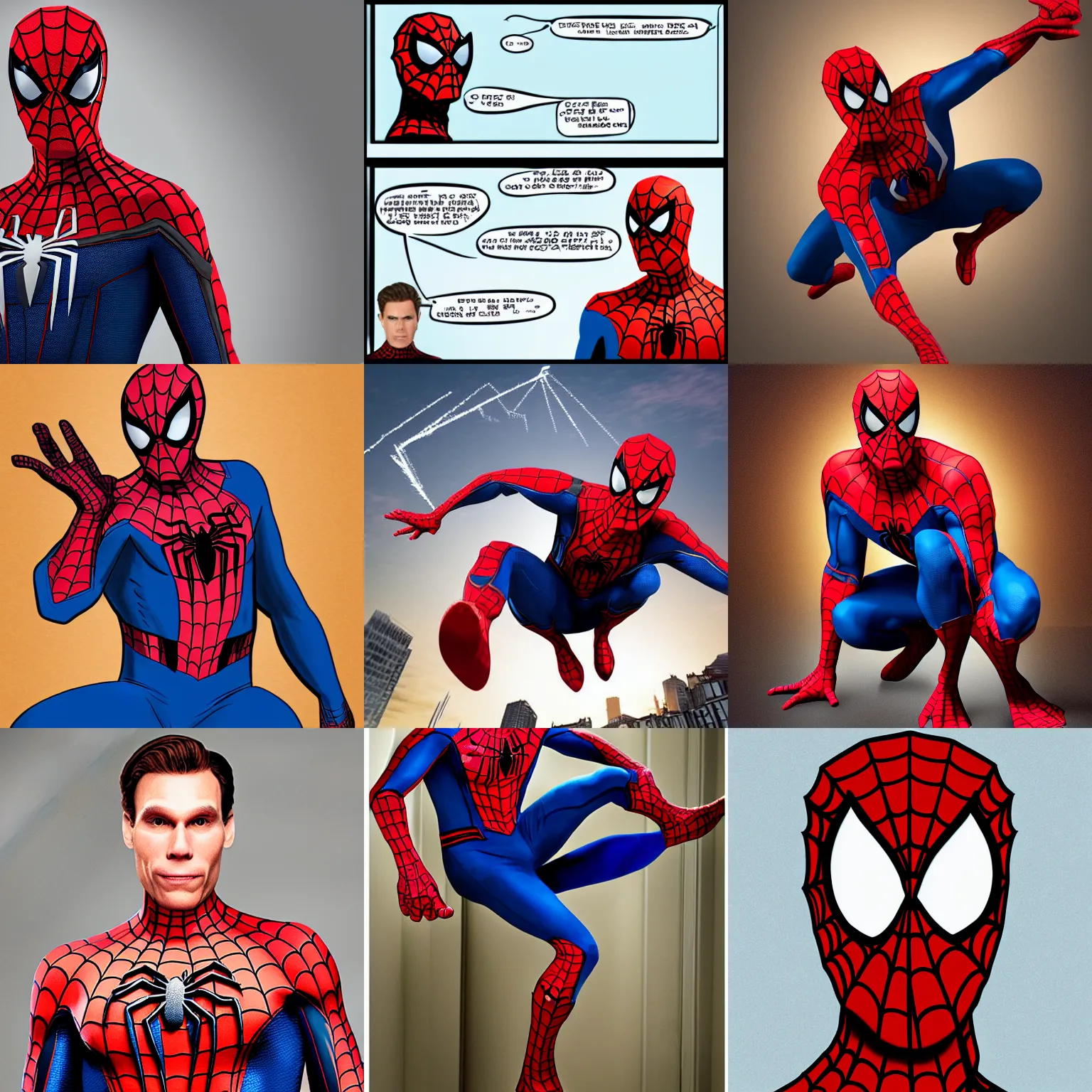 Prompt: portrait of jerma985 as spider-man