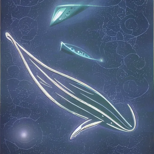 Prompt: fractal space whale, star trek ( 1 9 6 7 )