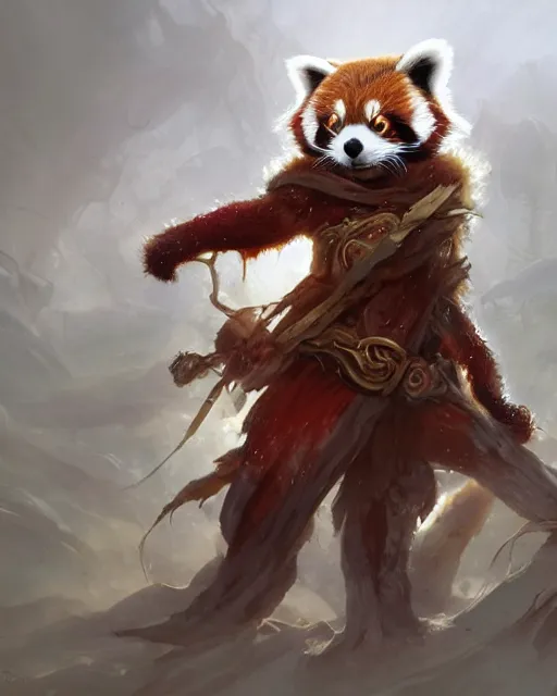 Red Panda Shapeshifter Druid Mage, D&D, artstation, | Stable Diffusion ...