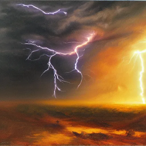 Prompt: an oil painting of a tornado png, award winning, dramatic lightning, UHD, 4k