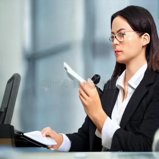 Prompt: interpreter working in front of huge audience, very detailed, octan rendered