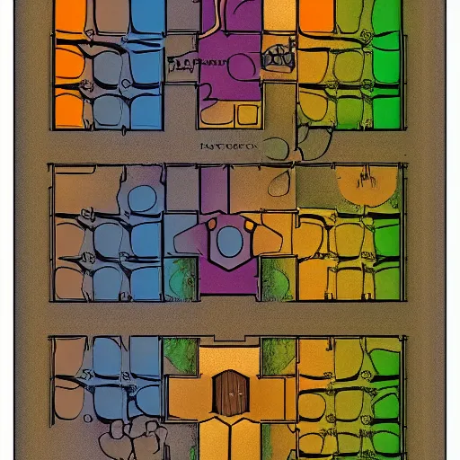 Image similar to tavern interior dungeons and dragons color map, gridless