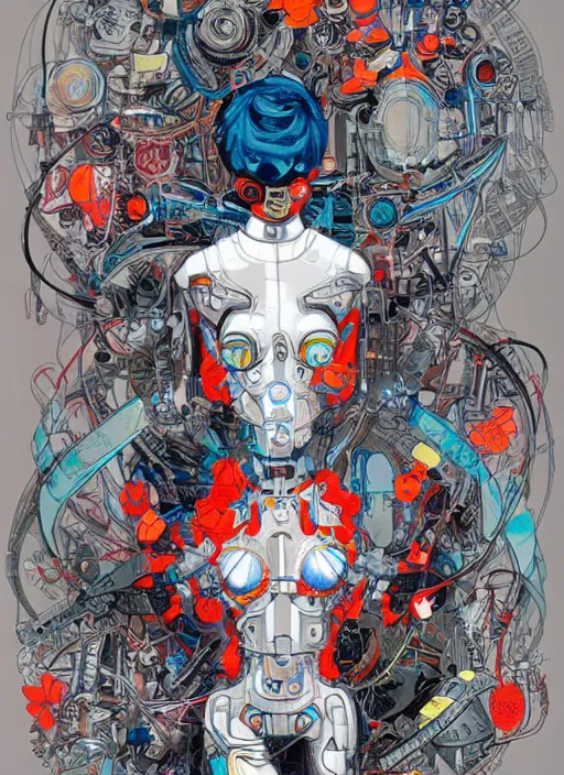 Image similar to cyborg by James Jean