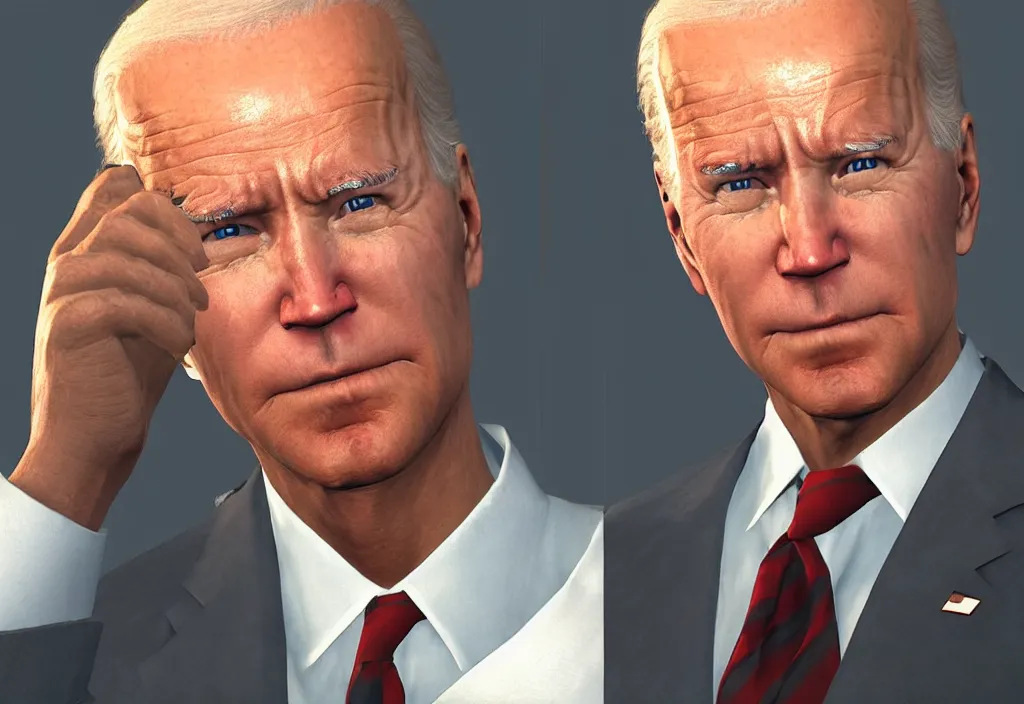 Image similar to joe biden in hitman, joe biden in the video game hitman, gameplay screenshot, close up, 3 d rendering. unreal engine. amazing likeness. very detailed.