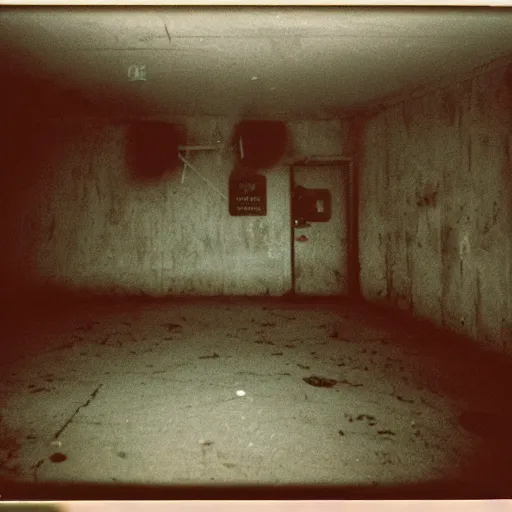 Prompt: A liminal expired 35mm photograph of Silent Hill 2, flash photography