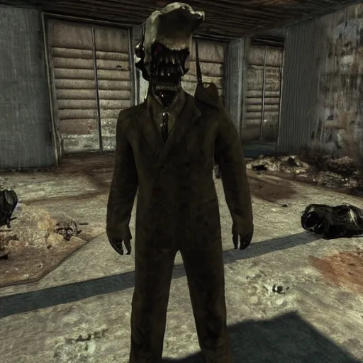 Prompt: david lynch in fallout new vegas