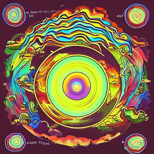 Image similar to an album cover about the cycle of life, inspired by GO:OD AM album cover,